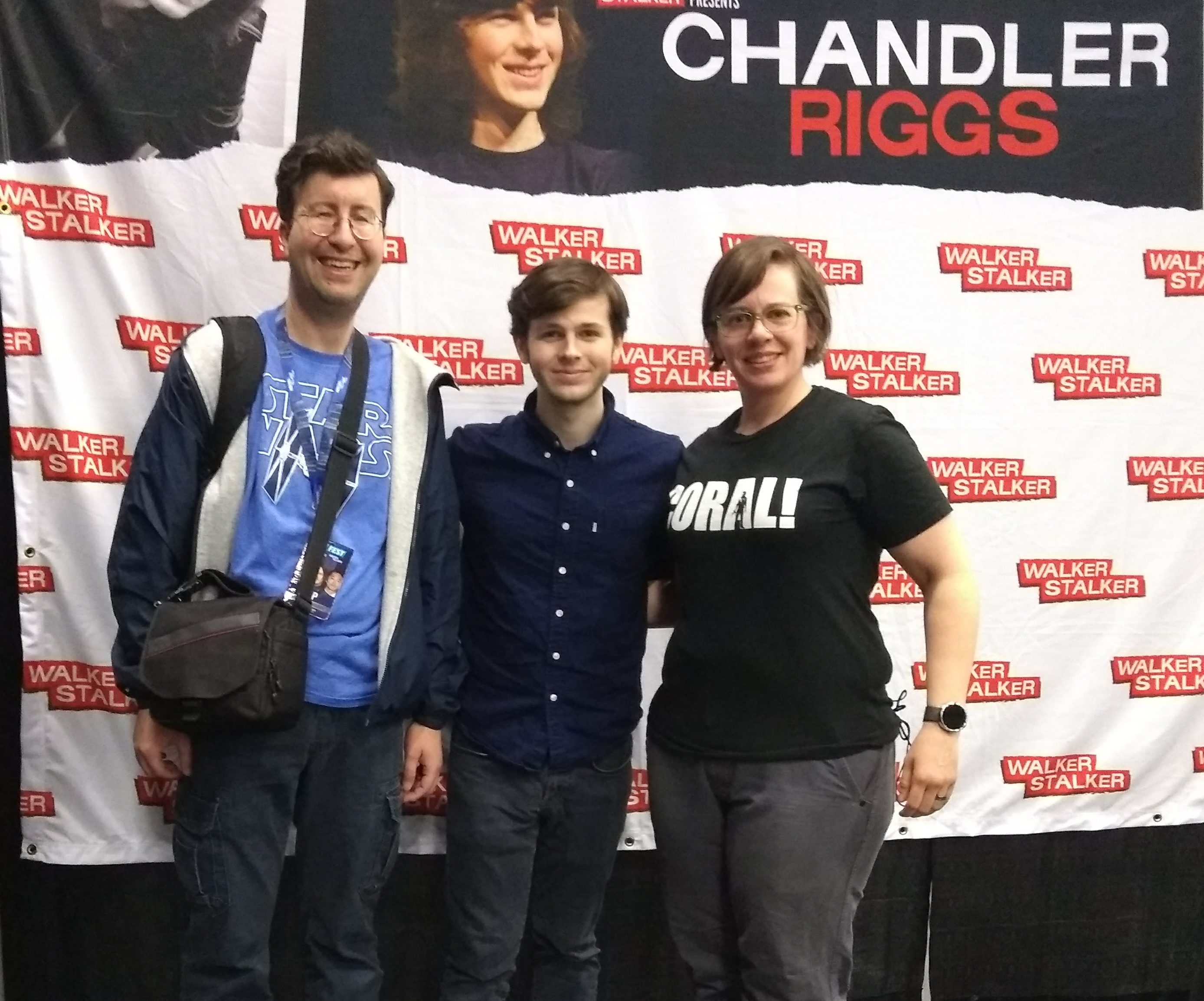 Chandler Riggs and Knockout Nerd at Walker Stalker Portland